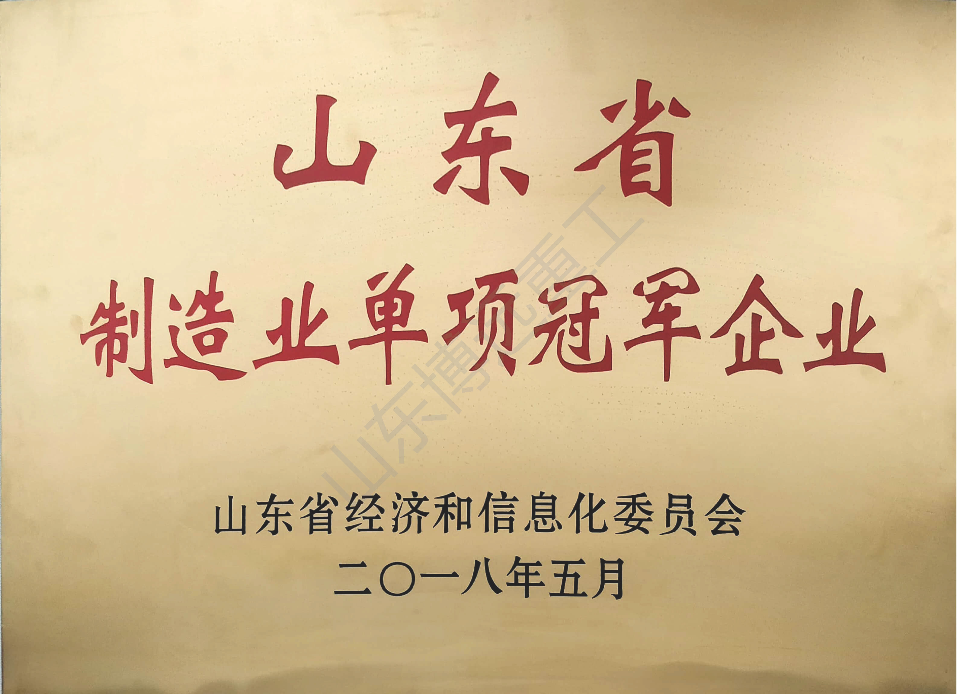 山東省制造業(yè)單項(xiàng)冠軍企業(yè)